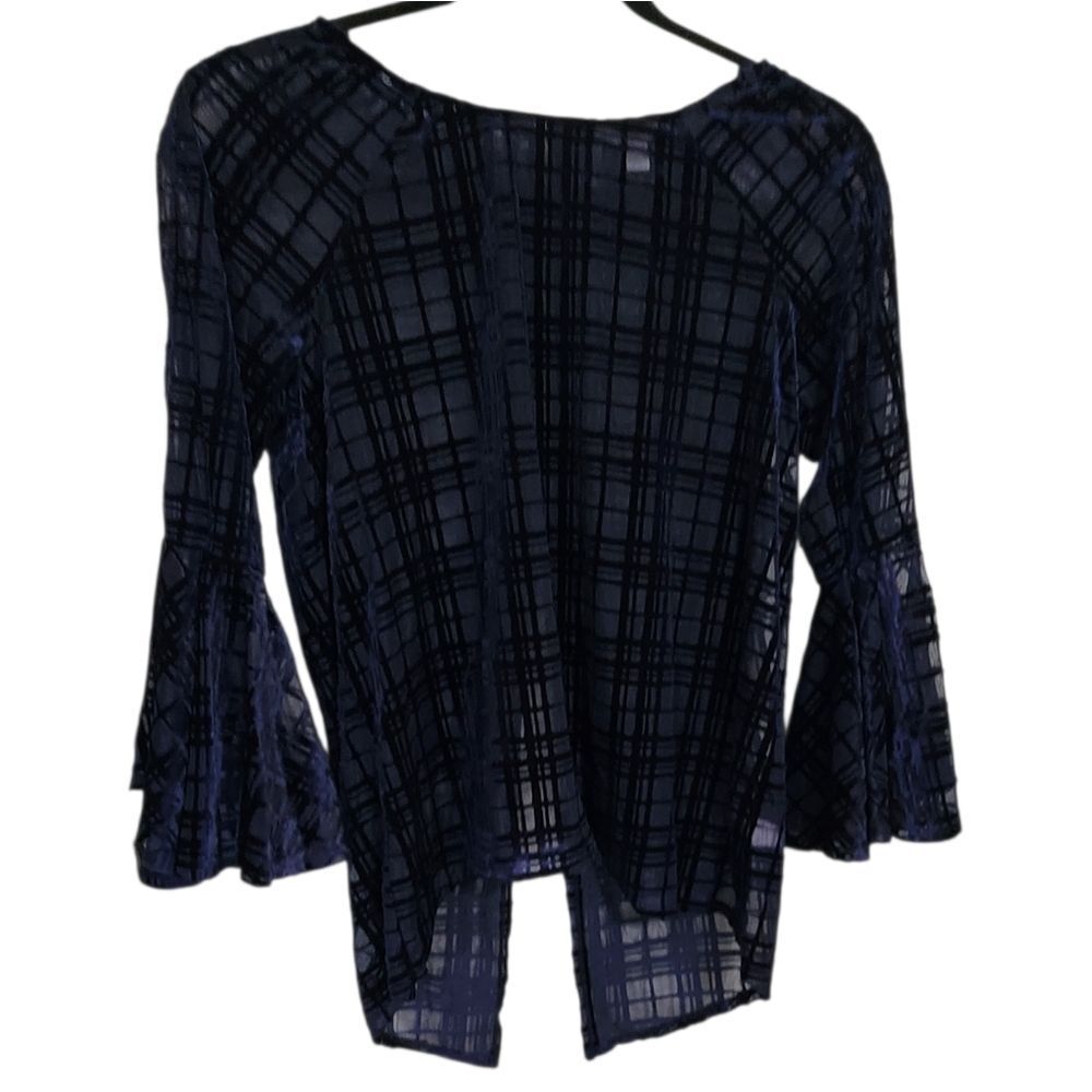 Lauren Conrad Runway Top S Burnout Velvet Bell Sleeve Open Back Fairy Whimsigoth